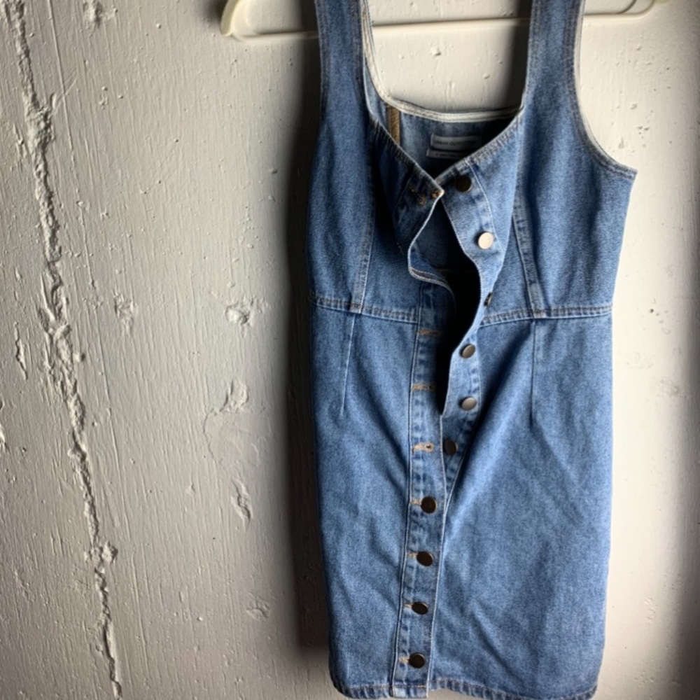UO denim button up dress